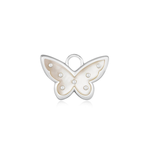 Silver Mother Of Pearl Butterfly Earring Charm  | Ania Haie Australia